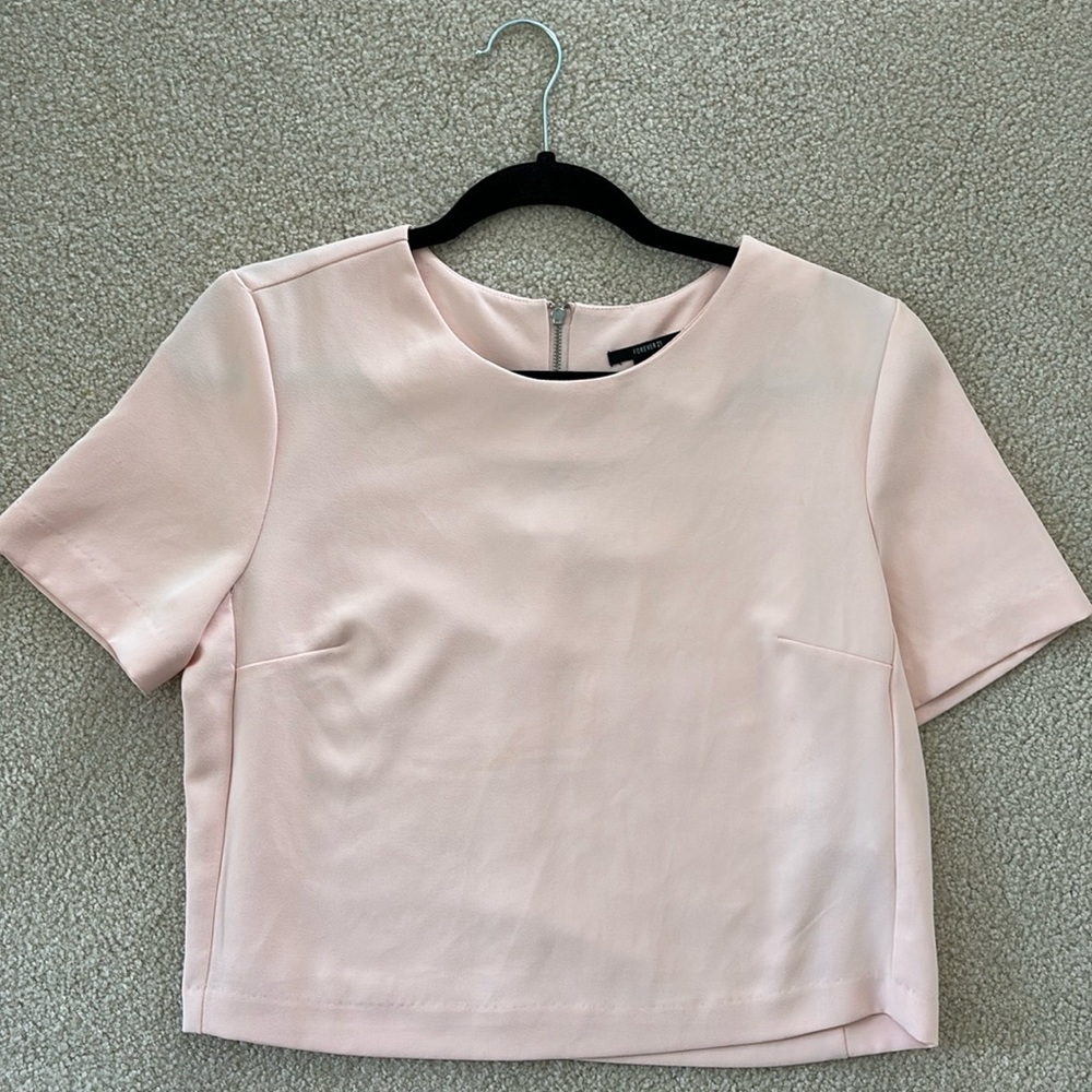 Forever 21 • Pastel pink blouse • Size Medium • Long crop top
